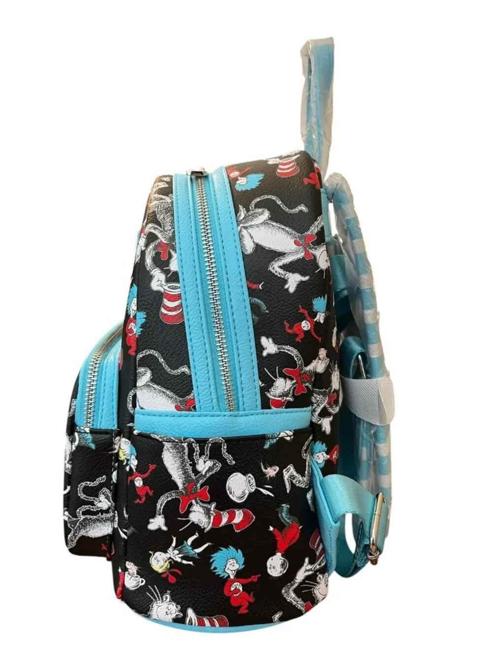Loungefly Dr Seuss Cat in the Hat AOP Mini Backpack Thing One Thing Two Bag NWT